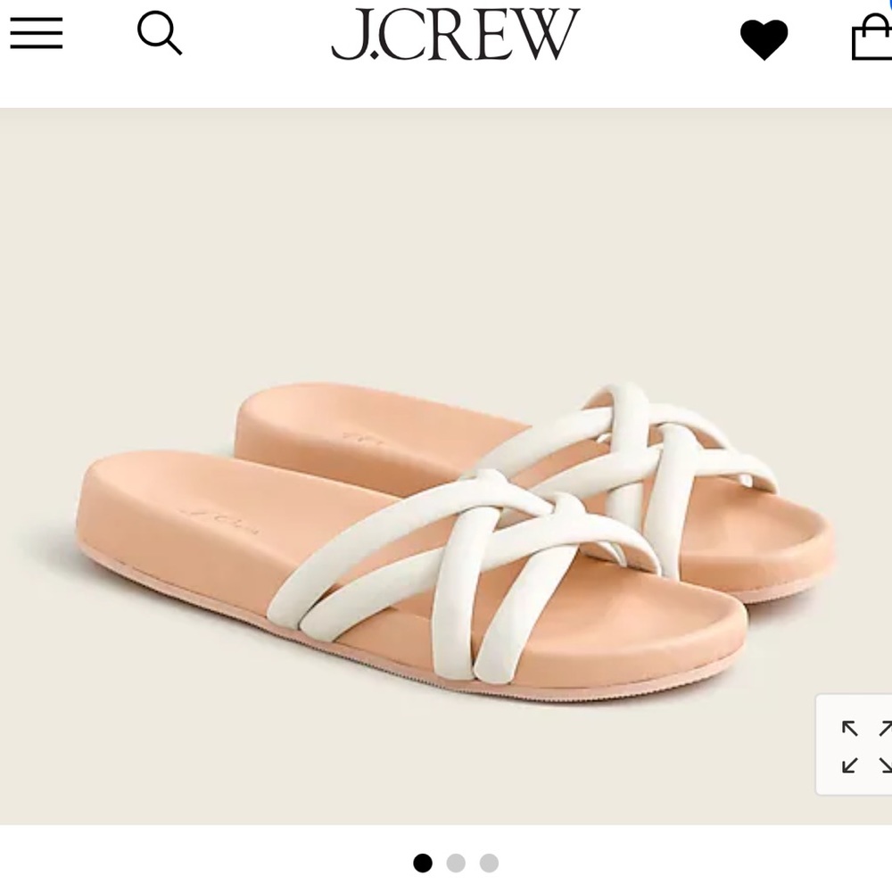 SOLD MARKETPLACE 4/26 CREW NIB Leather Padded Strap Sandal - Picture 4 of 8